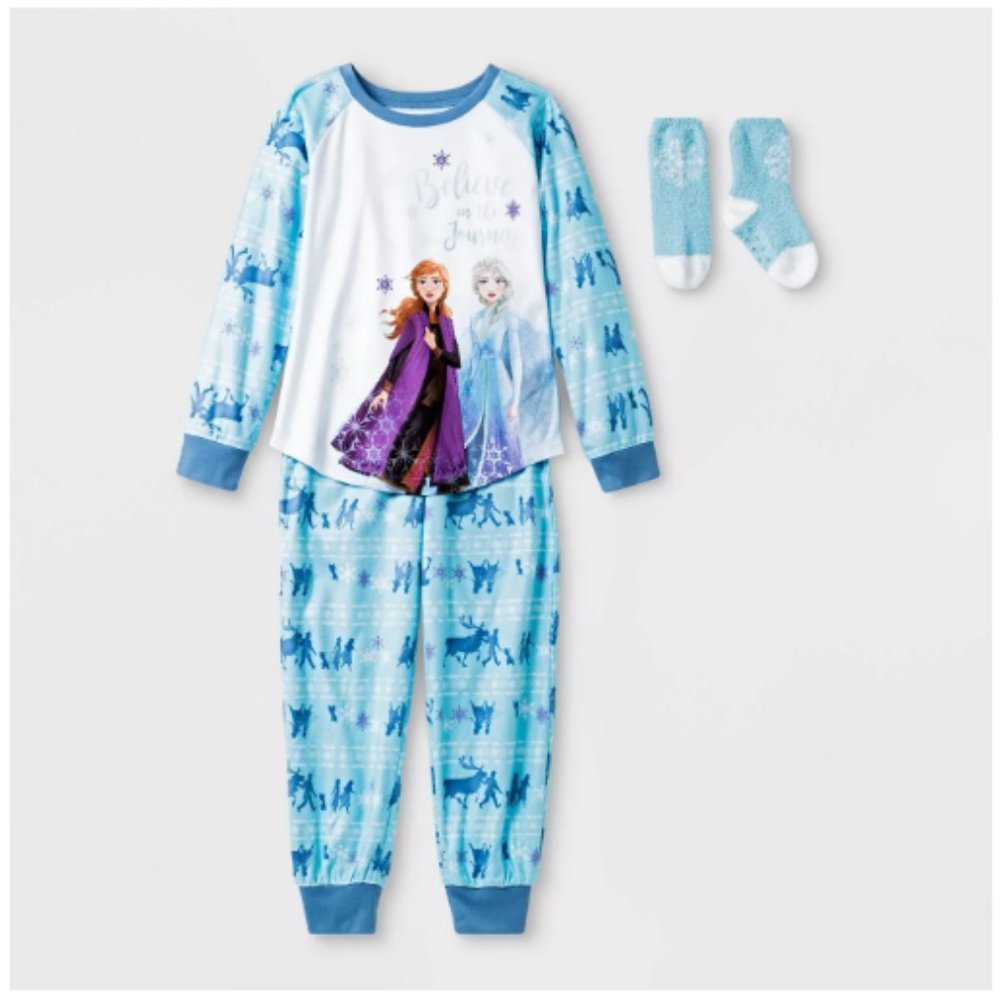 Disney's Frozen 2 Anna & Elsa Fleece Pajama Set